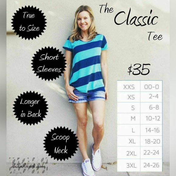 LulaRoe Classic T XS - Picture 2 of 3